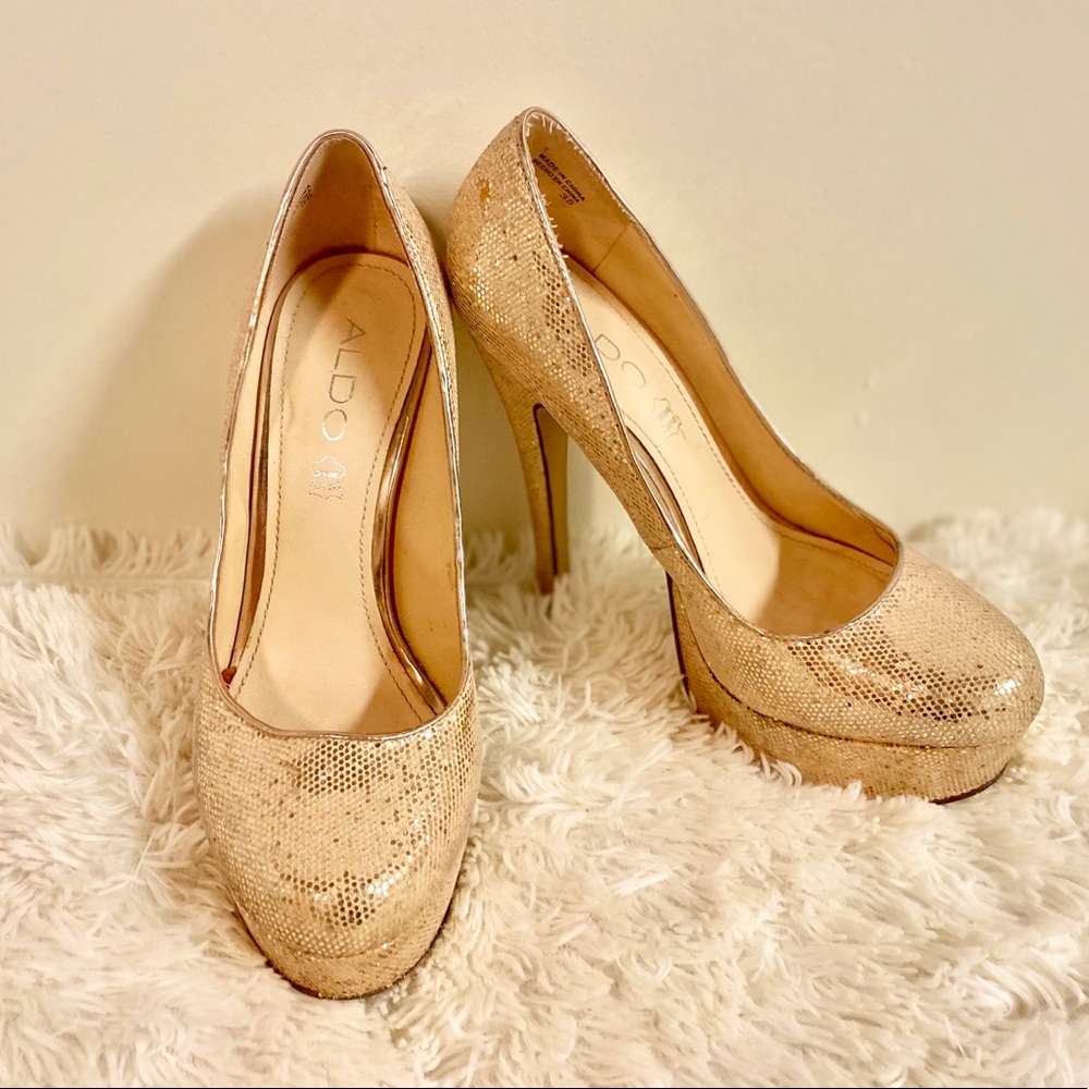 ALDO Rose Gold High Heels (size 5)